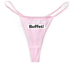 All You Can Eat Buffet Thong Light Pink