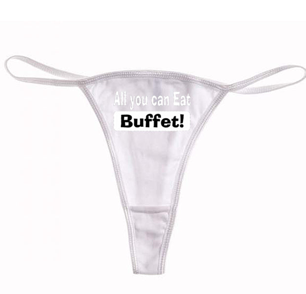 All You Can Eat Buffet Thong White