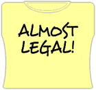 Almost Legal Girls T-Shirt Yellow