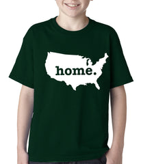 America is Home Kids T-shirt Forest Green