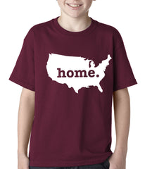 America is Home Kids T-shirt Maroon]