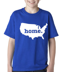 America is Home Kids T-shirt Royal Blue