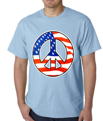 American Flag Peace Sign Mens T-shirt