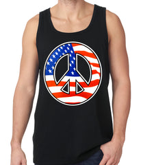 American Flag Peace Sign Tanktop