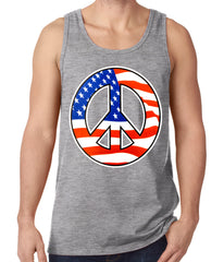 American Flag Peace Sign Tanktop