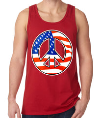 American Flag Peace Sign Tanktop