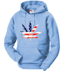 American Flag Pot Leaf Adult Hoodie