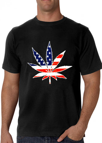 American Flag Pot Leaf Men's T-Shirt