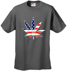American Flag Pot Leaf Men's T-Shirt
