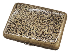 Antique Brass Paisley Cigarette Case