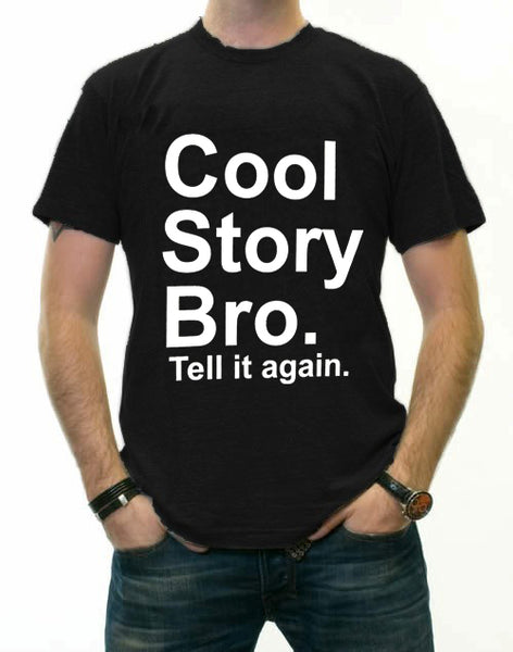 As Seen On Jersey - Cool Story Bro. Tell It Again. Men's T-Shirt –