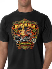 Ass Gas Or Grass Biker Shirt