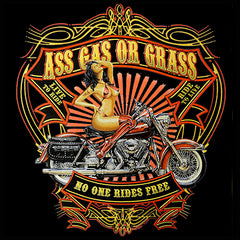 Ass Gas Or Grass Biker Shirt