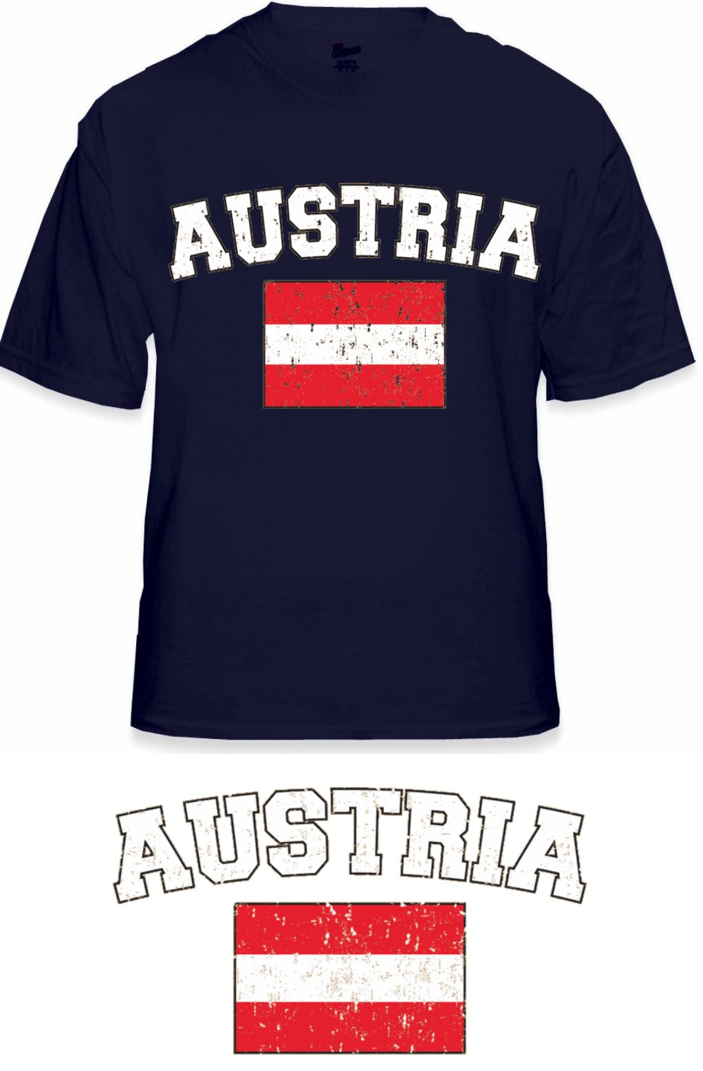 Austria Vintage Flag International Mens T-Shirt