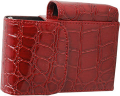 Automatic Rising Cigarette Case with Lighter Holder Red