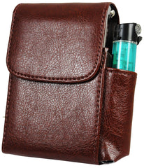 Automatic Rising Cigarette Case with Lighter Holder Maroon