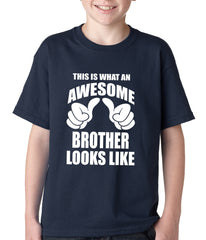 Awesome Brother Kids T-shirt Navy Blue