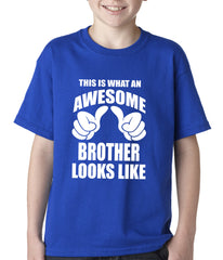 Awesome Brother Kids T-shirt Royal Blue