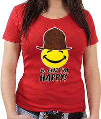 "B. Cuz I'm Happy"  Girl's T-Shirt