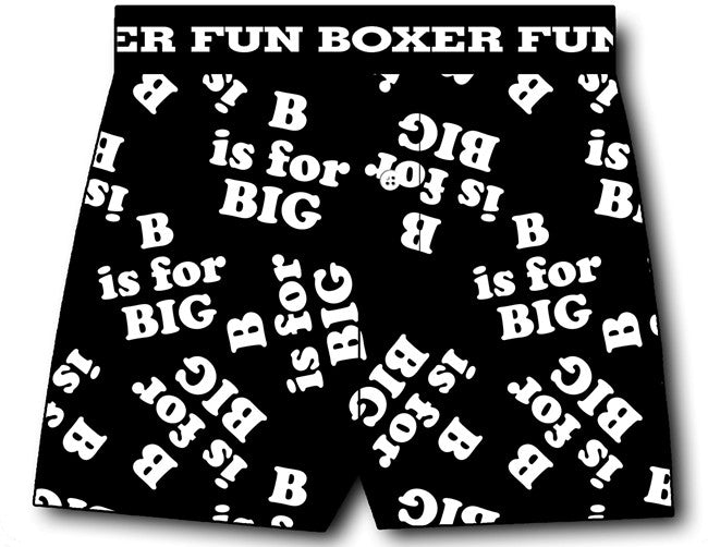 B is for Big Boxer Shorts