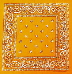 Bandanas - Gold Paisley Bandana