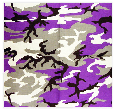 Bandanas - Purple Camo Bandana 