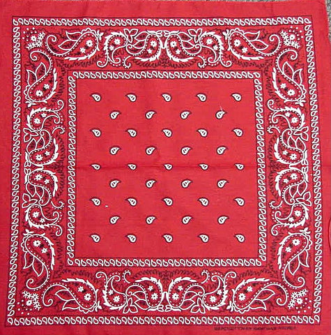 Bandanas - Red Paisley Bandanna