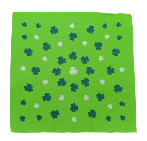 Bandanna - 22x22 InchLight Green Shamrock Bandanna