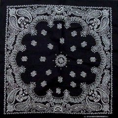Bandanna - Black Paisley Bandanas
