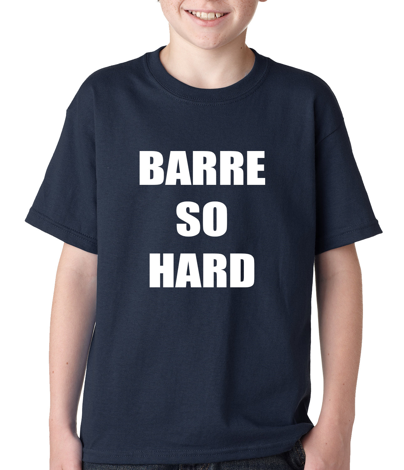 Barre So Hard Kids T-shirt Navy Blue
