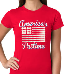 Baseball America's Pastime Girls T-shirt