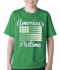 Baseball America's Pastime Kids T-shirt Kelly Green