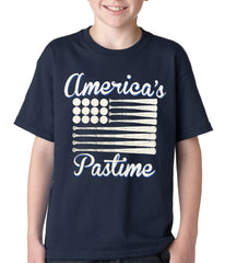 Baseball America's Pastime Kids T-shirt Navy Blue
