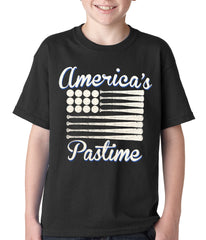 Baseball America's Pastime Kids T-shirt Black