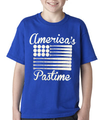 Baseball America's Pastime Kids T-shirt Royal Blue