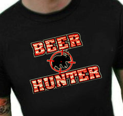 Bear Deer Beer Hunter Target Mens T-shirt