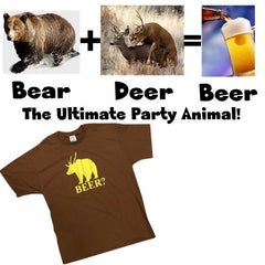 Ultimate Party Animal T-Shirt - Bear + Deer = Beer T-Shirt