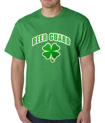 Beer Guard Irish Shamrock St. Patrick's Day Mens T-shirt Kelly Green