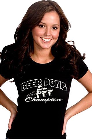 Beer Pong Champ Girls T-Shirt 