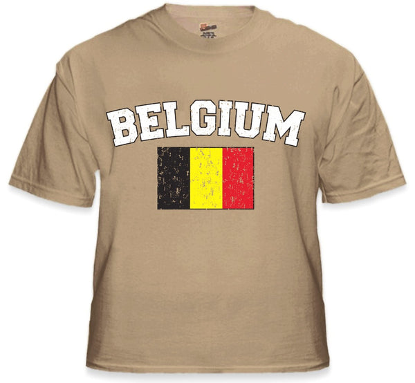 Belgium Vintage Flag International Mens T-Shirt –