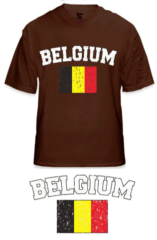 Belgium Vintage Flag International Mens T-Shirt