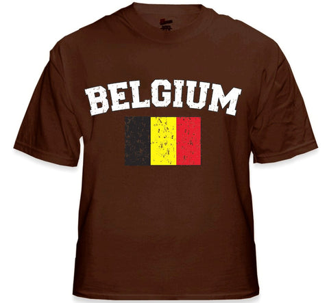 Belgium Vintage Flag International Mens T-Shirt