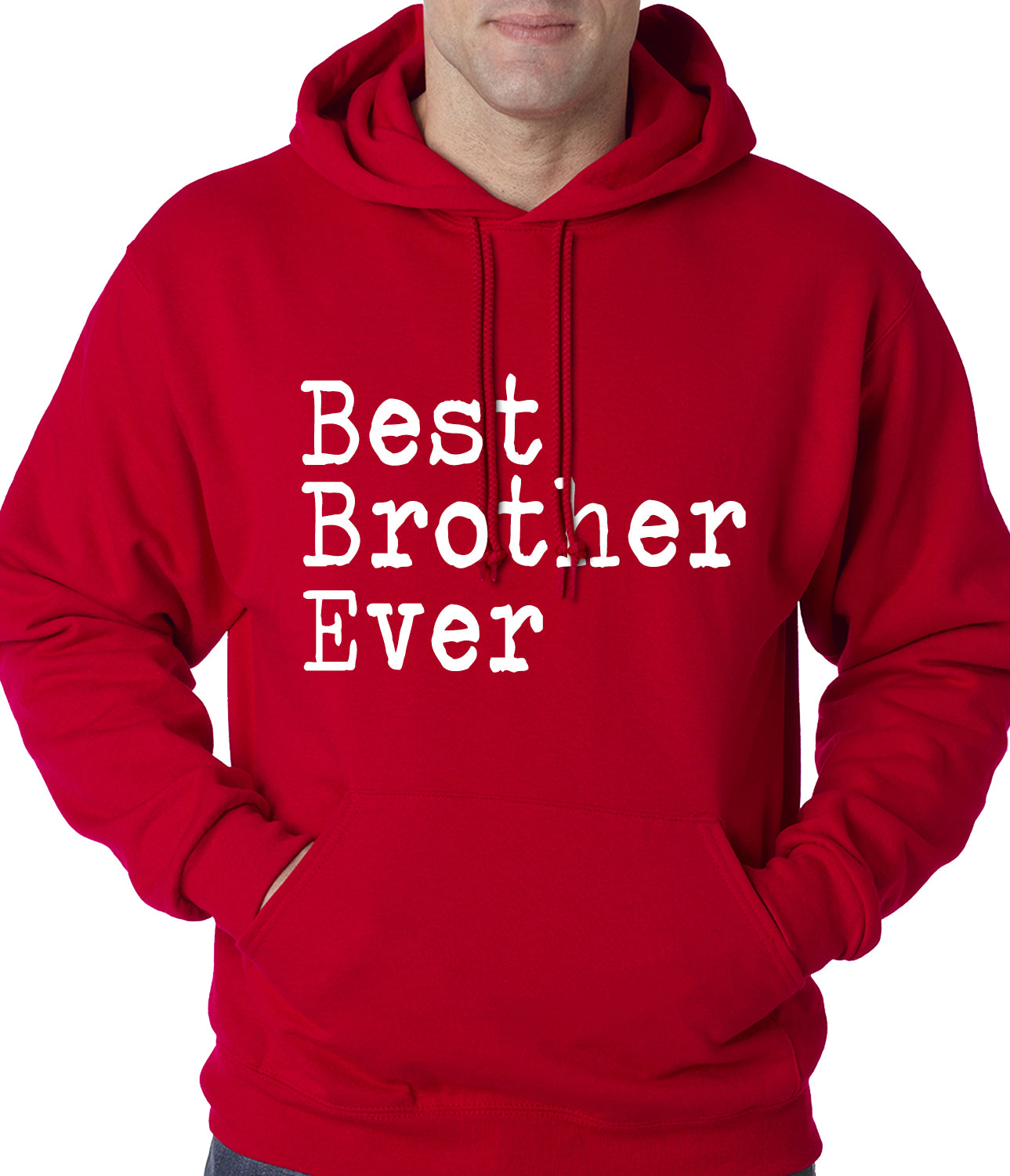 Best Brother Ever Adult Hoodie Red