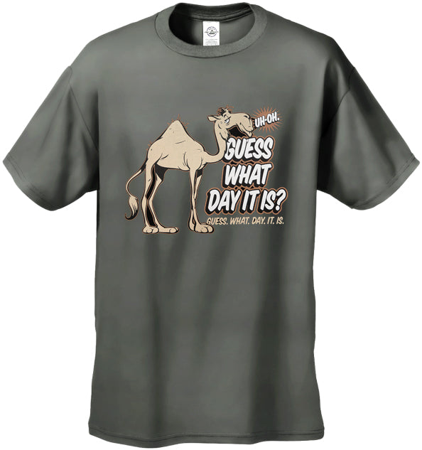Bewild Guess What Day It Is? Camel Hump Day Men's T-Shirt