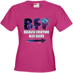 BFF - Galaxy - Everyone Else Sucks (Arrow Right) Girl's T-Shirt