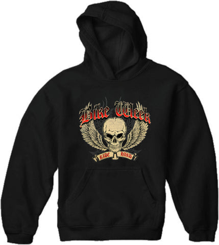 Bike Week Ride Hard Adult Hoodie Black