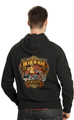 Biker Hoodie - "Ass Gas Or Grass" Motorcycle Sweatshirt (Black)