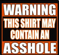 Biker Hoodies - "Asshole Warning" Biker Hoodie