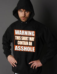 Biker Hoodies - "Asshole Warning" Biker Hoodie