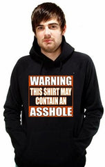 Biker Hoodies - "Asshole Warning" Biker Hoodie